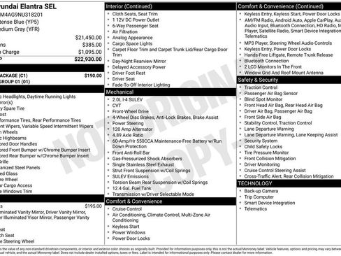 Used 2022 Hyundai Elantra SEL w/ Cargo Package image 22