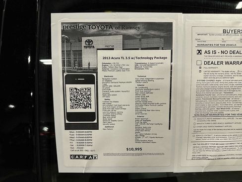 Used 2013 Acura TL w/ Technology Package FWD image 12