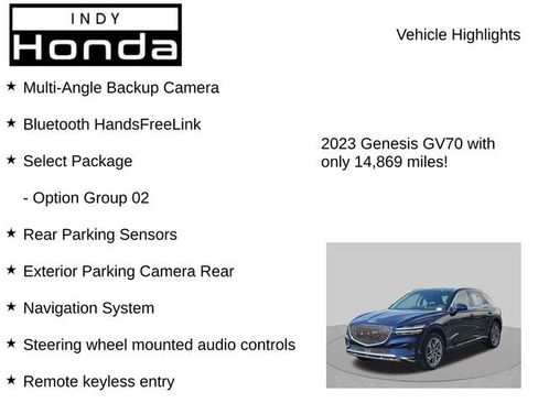 Used 2023 Genesis GV70 2.5T w/ Select Package AWD/4WD image 8