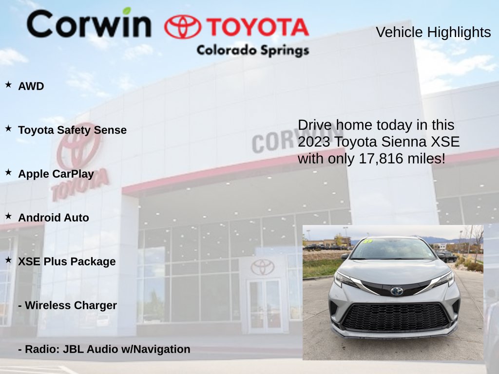 Used 2023 Toyota Sienna XSE w/ XSE Plus Package AWD/4WD image 6