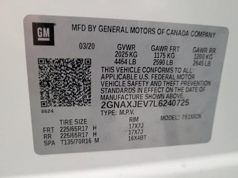 Used 2020 Chevrolet Equinox LT w/ Driver Convenience Package FWD image 33