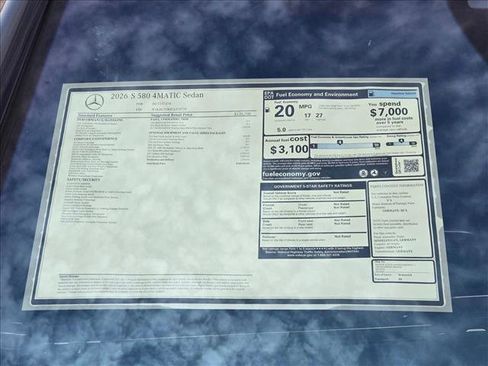 New 2026 Mercedes-Benz S 580 4MATIC Sedan image 18