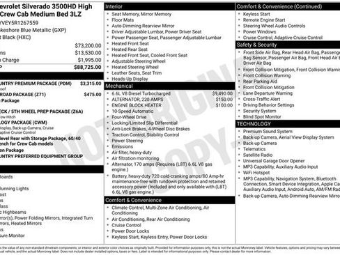 Used 2024 Chevrolet Silverado 3500 High Country w/ High Country Premium Package AWD/4WD image 16