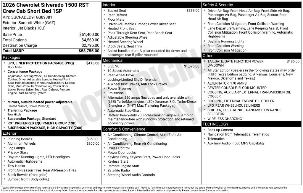 New 2026 Chevrolet Silverado 1500 RST RWD image 5