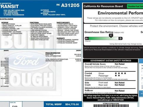 Used 2024 Ford Transit 250 148 Medium Roof w/ Load Area Protection Package RWD image 8