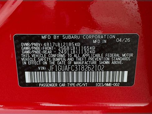 New 2026 Subaru Impreza 2.0i Sport AWD/4WD image 29