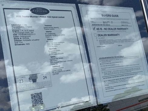 Certified 2025 Toyota 4Runner Limited image 40