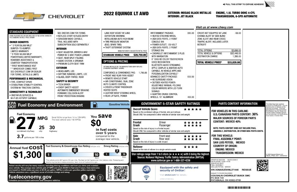 Used 2022 Chevrolet Equinox LT AWD/4WD image 6