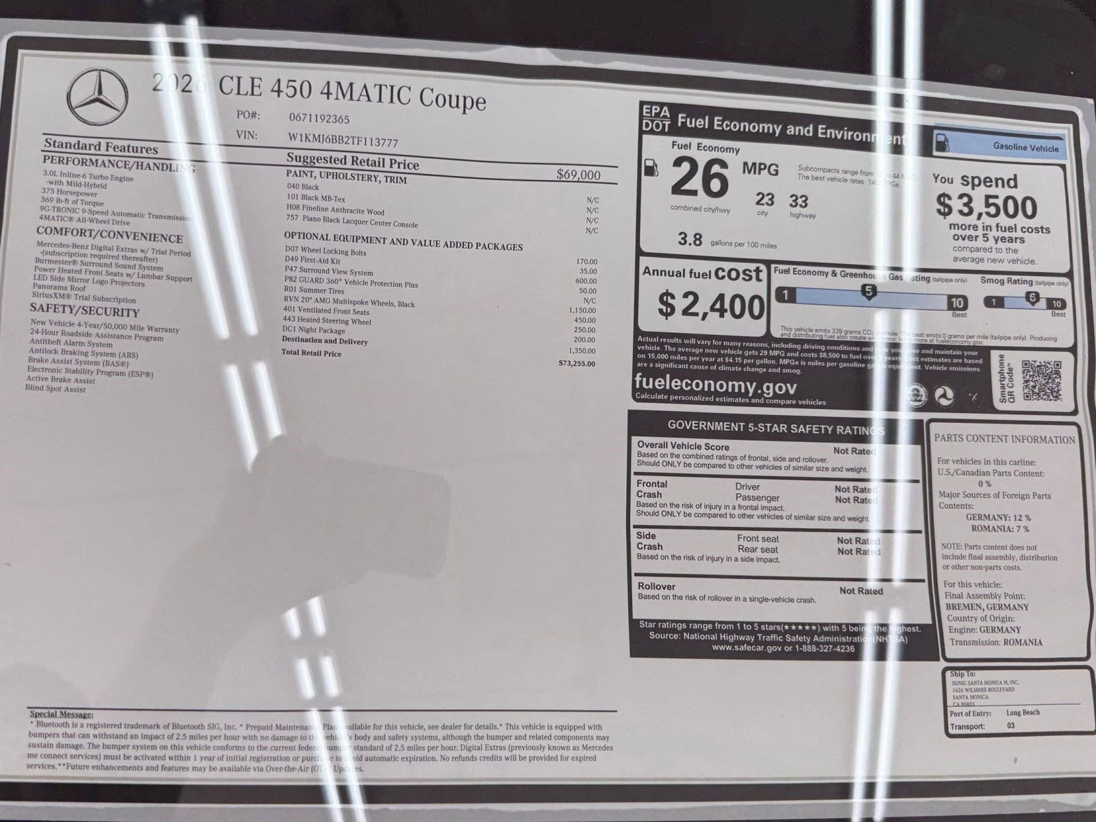 New 2026 Mercedes-Benz CLE 450 4MATIC Coupe image 33