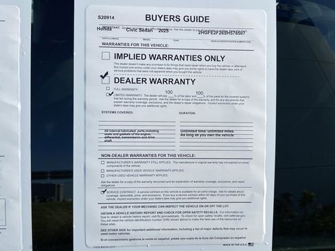 Used 2025 Honda Civic LX image 5