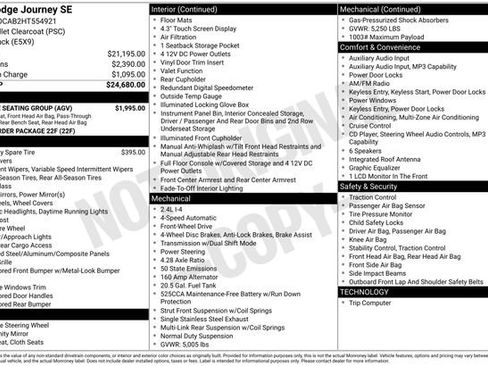 Used 2017 Dodge Journey SE w/ Flexible Seating Group image 34