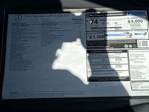 New 2025 Mercedes-Benz EQE AMG 4MATIC SUV image 33