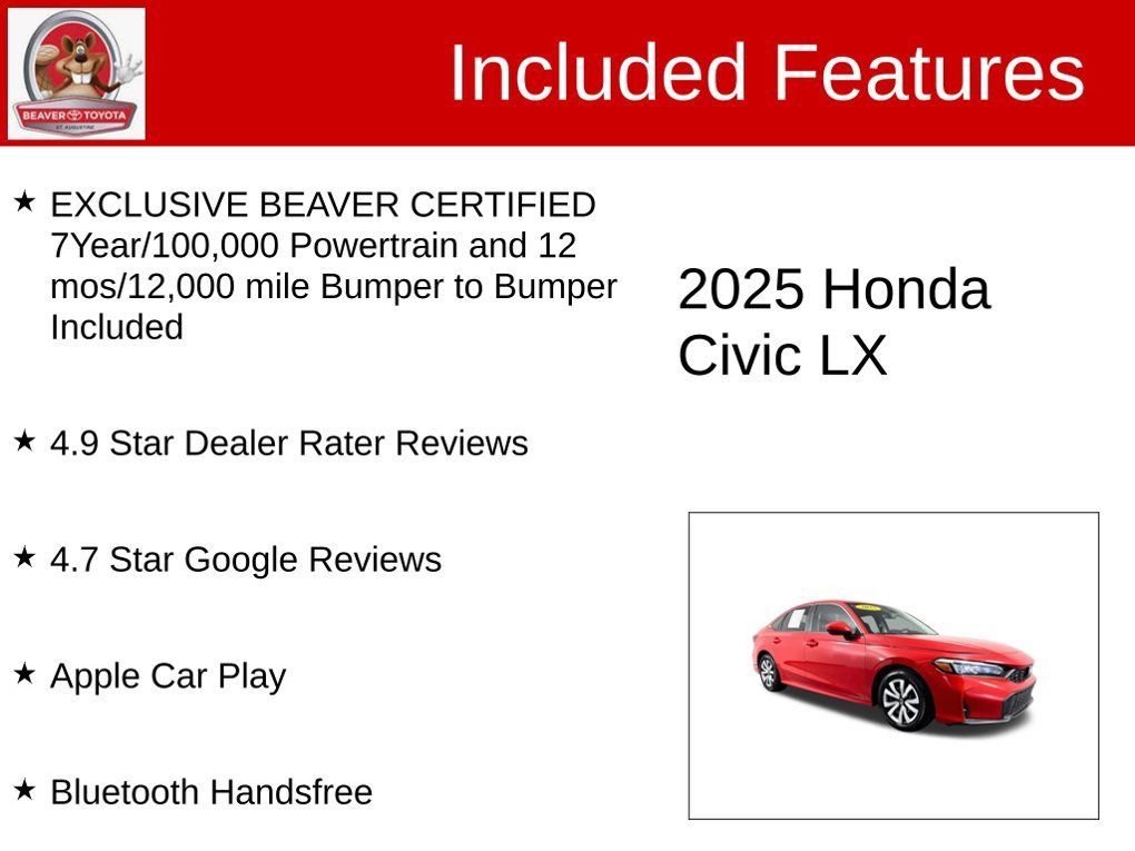 Used 2025 Honda Civic LX image 4