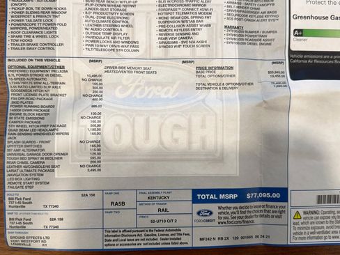 Used 2021 Ford F350 Lariat w/ Lariat Ultimate Package image 82