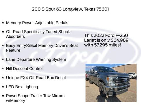Certified 2022 Ford F250 Lariat w/ Lariat Value Package image 32