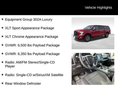 Used 2017 Ford F150 XLT w/ Equipment Group 302A Luxury image 8