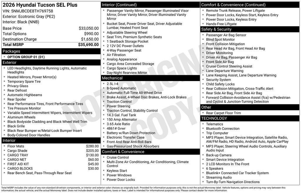 New 2026 Hyundai Tucson SEL Plus AWD/4WD image 23
