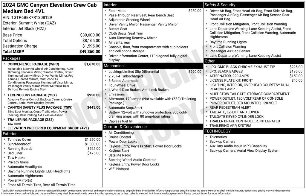 Used 2024 GMC Canyon Elevation w/ Convenience Package AWD/4WD image 6