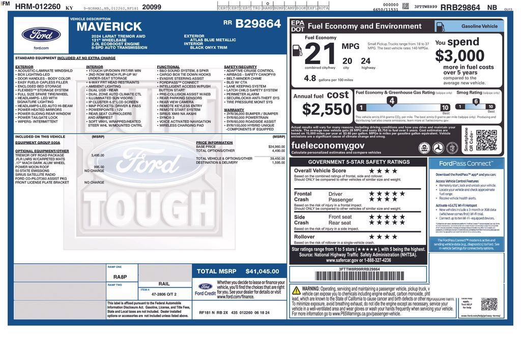 Used 2024 Ford Maverick Tremor w/ Tremor Off-Road Package AWD/4WD image 5