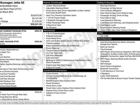 Used 2024 Volkswagen Jetta SE w/ Panoramic Sunroof Package FWD image 6