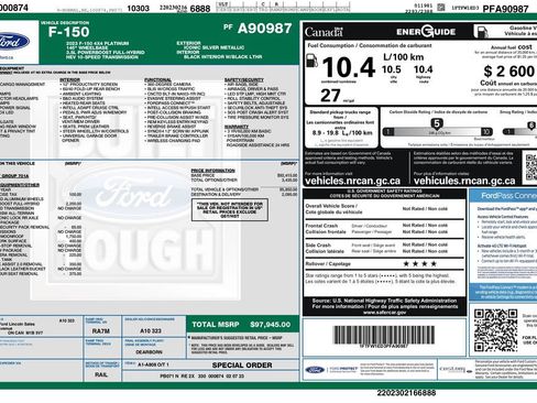 Used 2023 Ford F150 Platinum AWD/4WD image 2