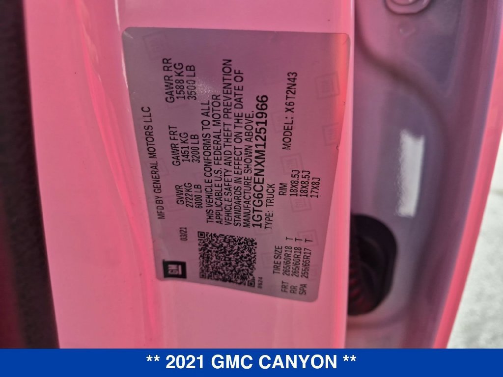 Used 2021 GMC Canyon Elevation w/ High Elevation Package AWD/4WD image 33