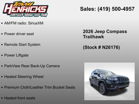 New 2026 Jeep Compass Trailhawk w/ Trailer Tow Group AWD/4WD image 23