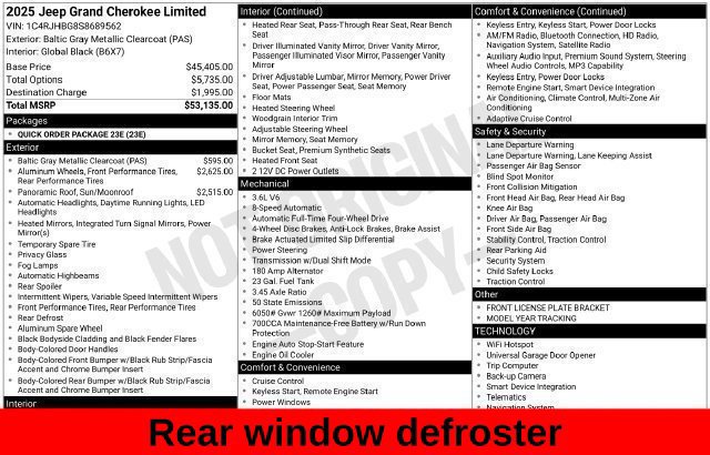 Used 2025 Jeep Grand Cherokee Limited AWD/4WD image 21