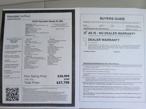 Certified 2026 Hyundai Santa Fe SEL AWD/4WD image 33