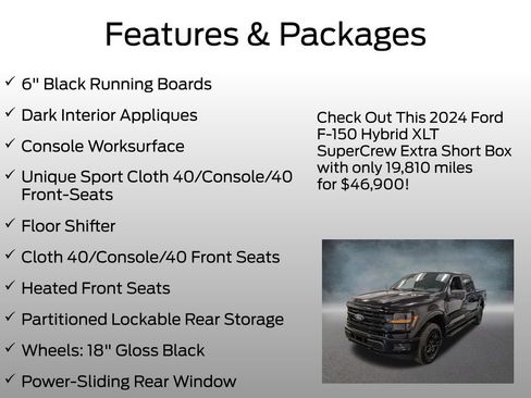 Certified 2024 Ford F150 XLT w/ Equipment Group 302A MID AWD/4WD image 13
