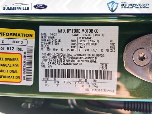 New 2025 Ford Bronco Sport Outer Banks AWD/4WD image 35