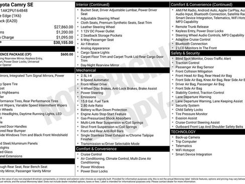 Used 2023 Toyota Camry SE w/ Convenience Package image 6