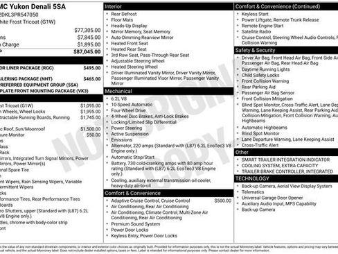 Used 2023 GMC Yukon Denali w/ LPO, Floor Liner Package AWD/4WD image 19