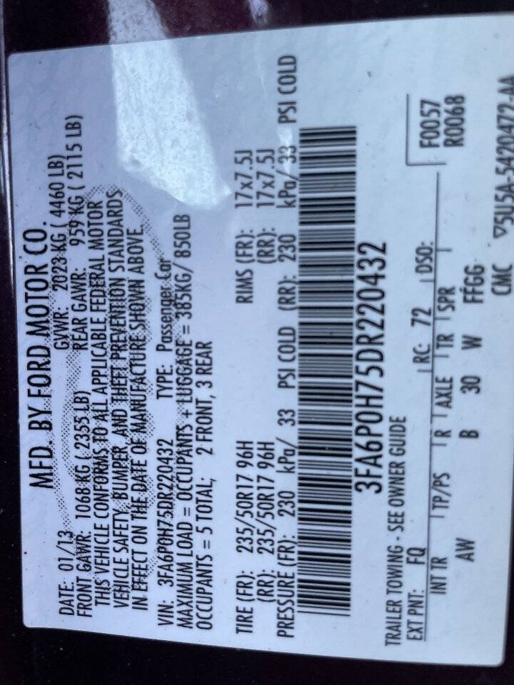 Used 2013 Ford Fusion SE FWD image 13