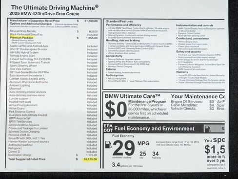 Used 2025 BMW 430i xDrive w/ Premium Package image 55