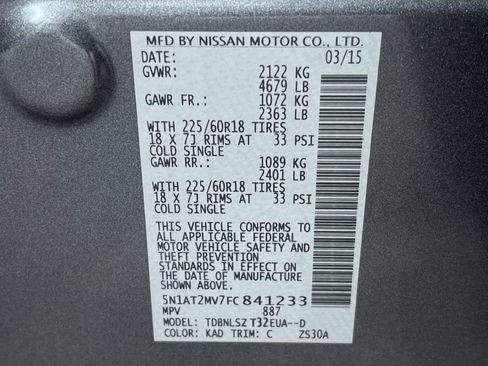 Used 2015 Nissan Rogue SL w/ SL Premium Package AWD/4WD image 12