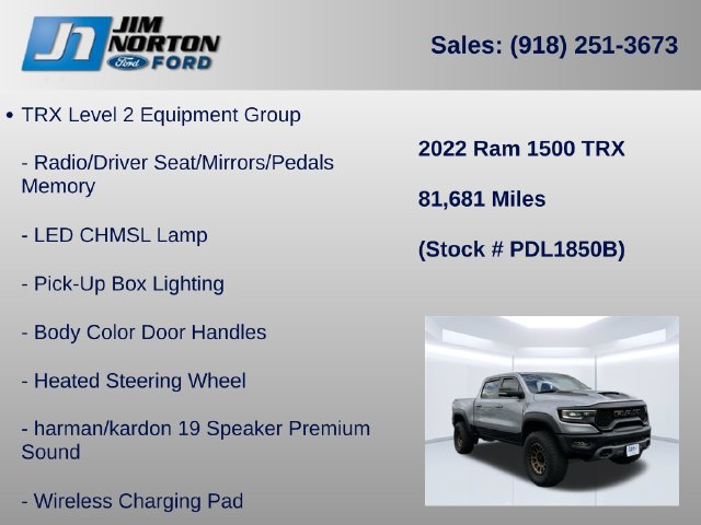 Used 2022 RAM 1500 TRX w/ TRX Level 2 Equipment Group AWD/4WD image 40