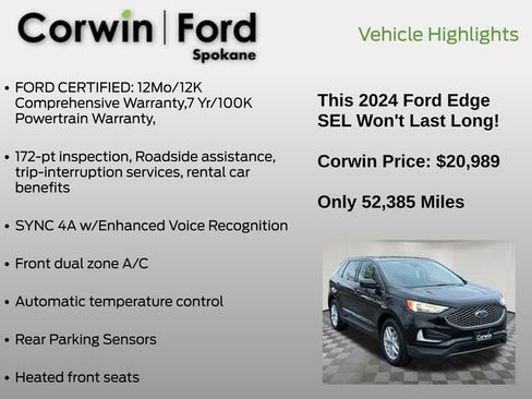 Used 2024 Ford Edge SEL image 7