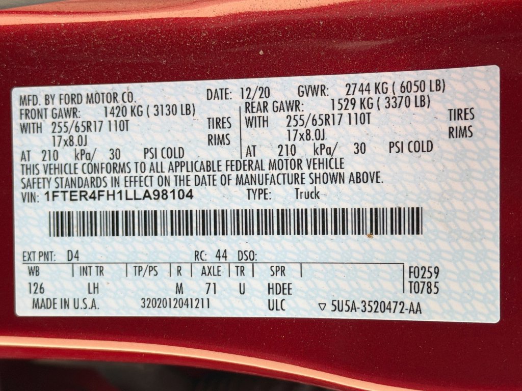 Used 2020 Ford Ranger XLT w/ Equipment Group 301A Mid AWD/4WD image 28