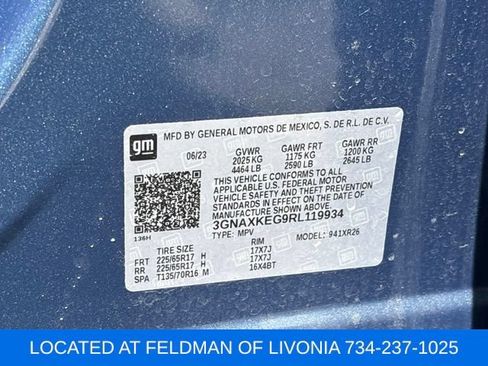 Certified 2024 Chevrolet Equinox LT w/ LPO, Floor Liner Package FWD image 10
