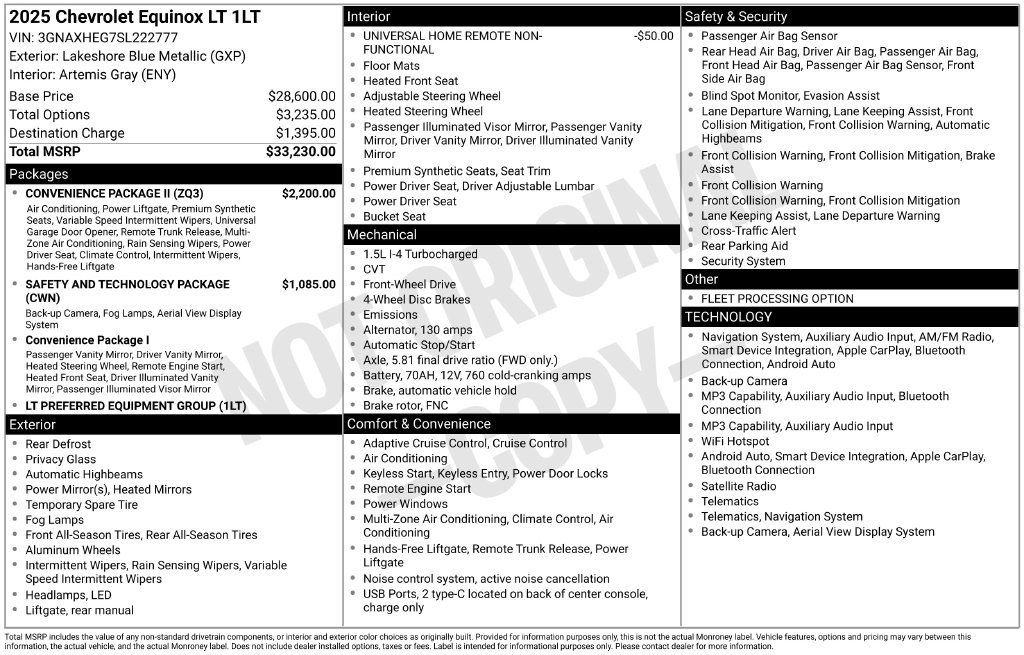 Used 2025 Chevrolet Equinox LT w/ Convenience Package II FWD image 3