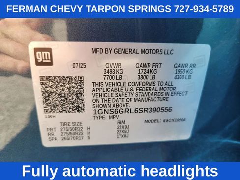 New 2025 Chevrolet Suburban High Country w/ LPO, Illumination Package image 24