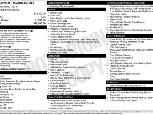 Used 2022 Chevrolet Traverse RS image 6