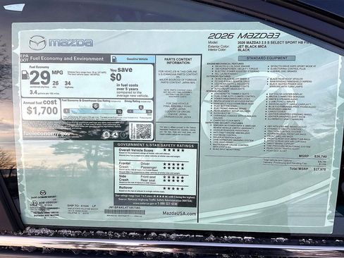 New 2026 MAZDA MAZDA3 s Sport image 14