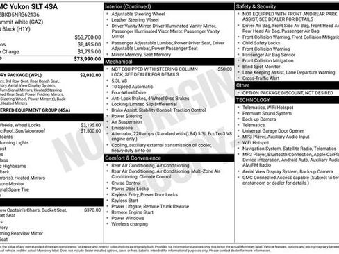Used 2022 GMC Yukon SLT w/ SLT Luxury Package AWD/4WD image 2