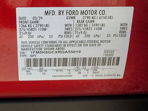 Certified 2024 Ford Explorer ST w/ Equipment Group 401A image 19
