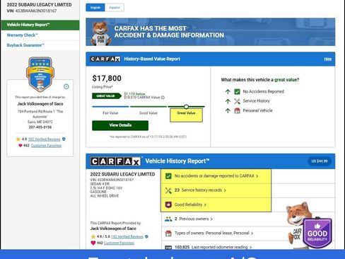 Used 2022 Subaru Legacy Limited image 7