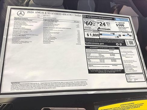 New 2026 Mercedes-Benz E 53 AMG e 4MATIC Sedan image 18