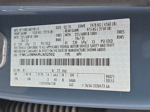 Certified 2024 Ford Escape ST-Line FWD image 38
