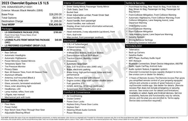Used 2023 Chevrolet Equinox LS w/ LS Convenience Package AWD/4WD image 12